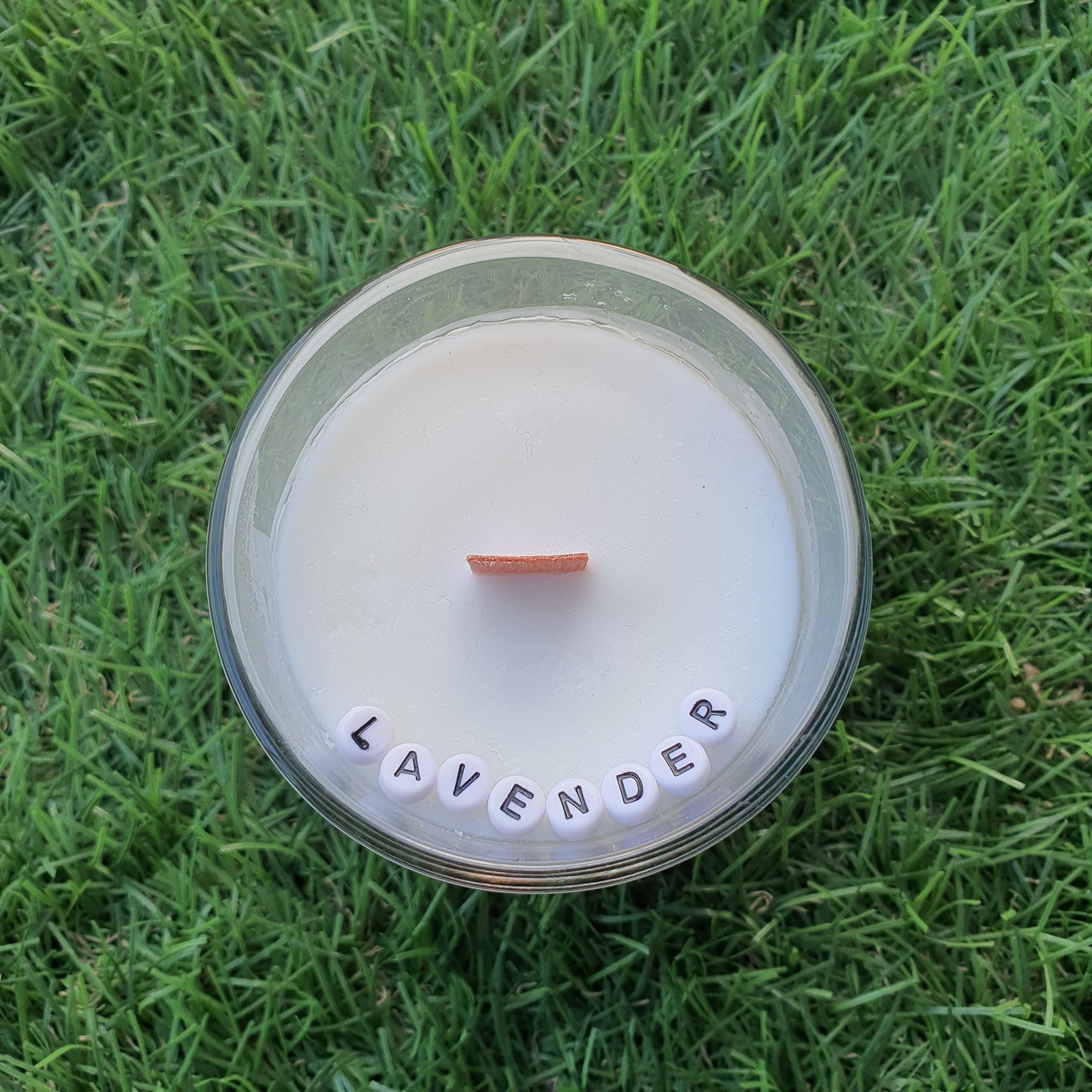 Lavender Ethiscented Candle With Beads